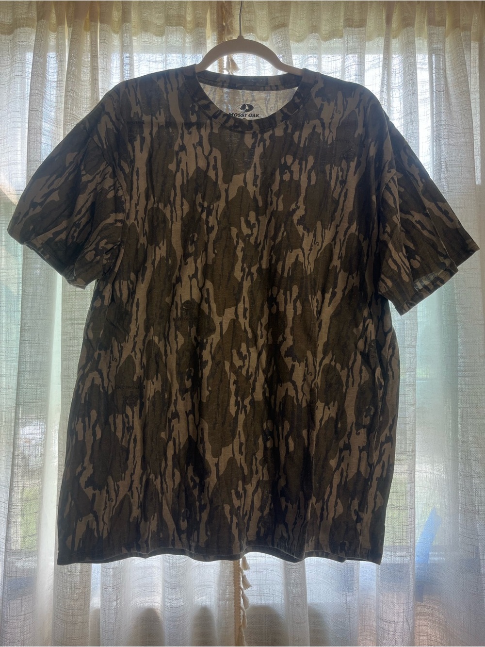 Mossy Oak Men's Camouflage Short Sleeve Tee in Olive and Tan